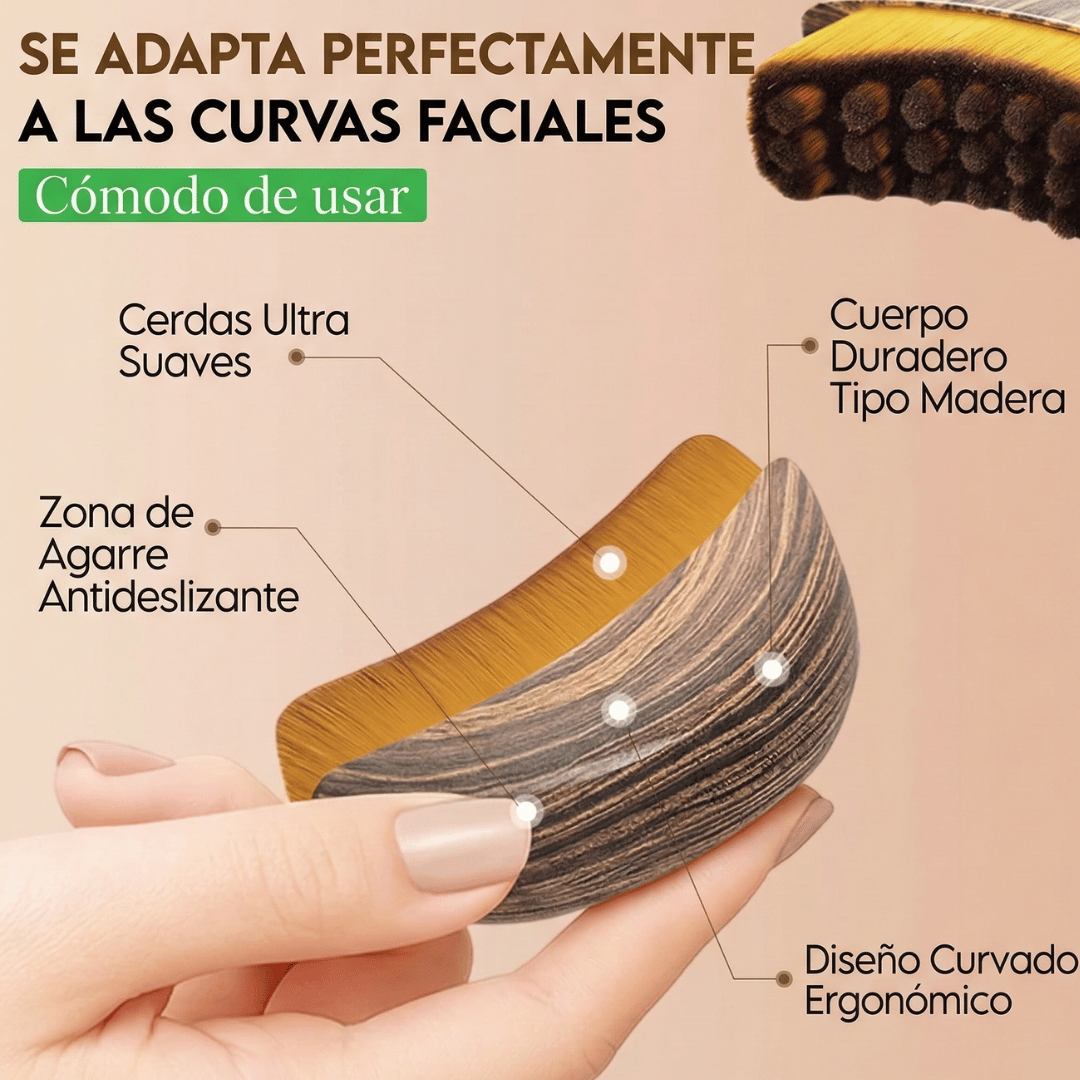 Cepillo facial de contorno linfático. Black Lemon™