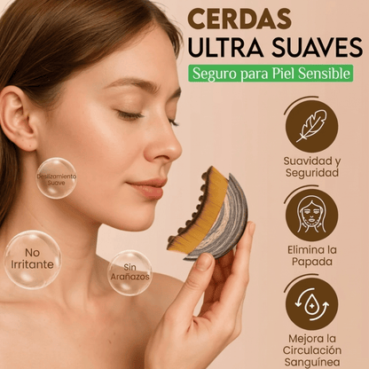 Cepillo facial de contorno linfático. Black Lemon™